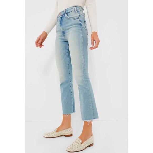Mother Denim The Hustler Ankle Fray in Au Revoir Light Wash Size 26 - Picture 1 of 9